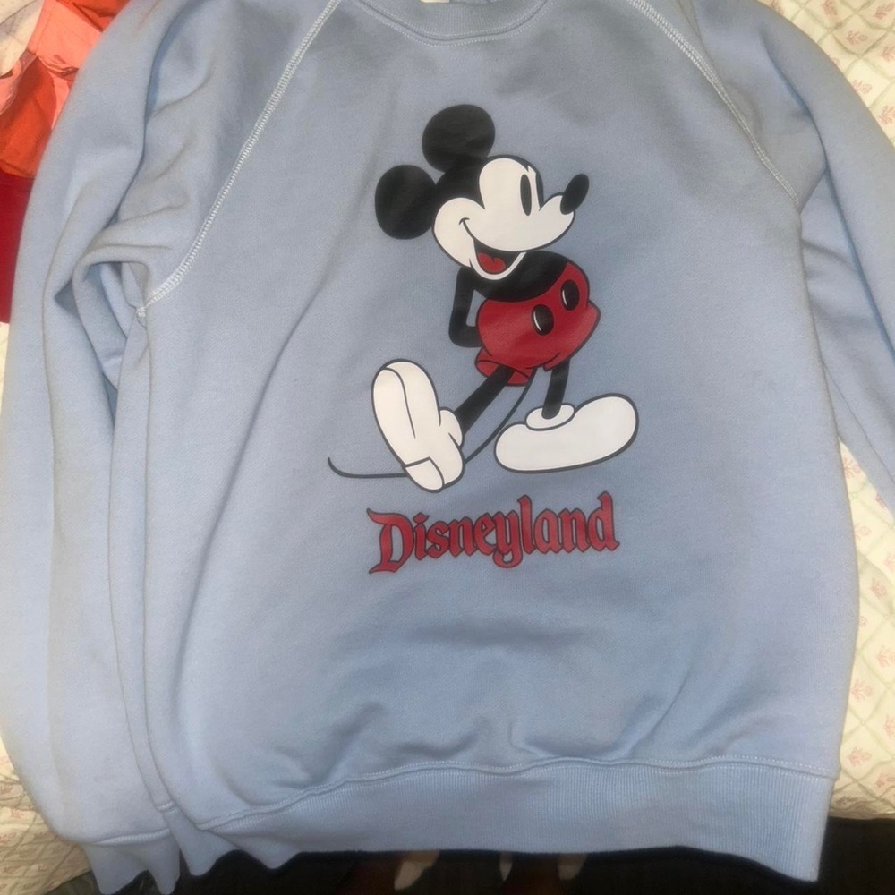 Disney Blue Mickey Mouse Crew Neck Sweatshirt